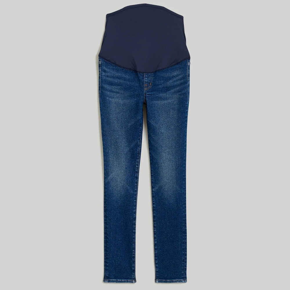 MADEWELL Maternity Over-The-Belly High-Rise Skinny Jeans in Smithley Wash